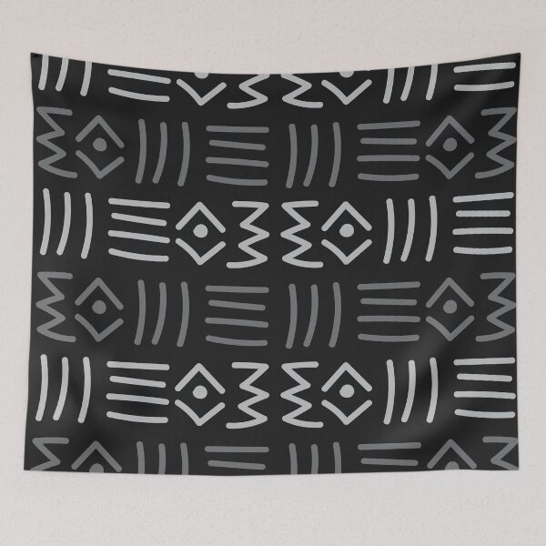 Item preview, Traditional Bogolan Pattern from Mali - Chic Ethnic Art designed and sold by Wolagno.
