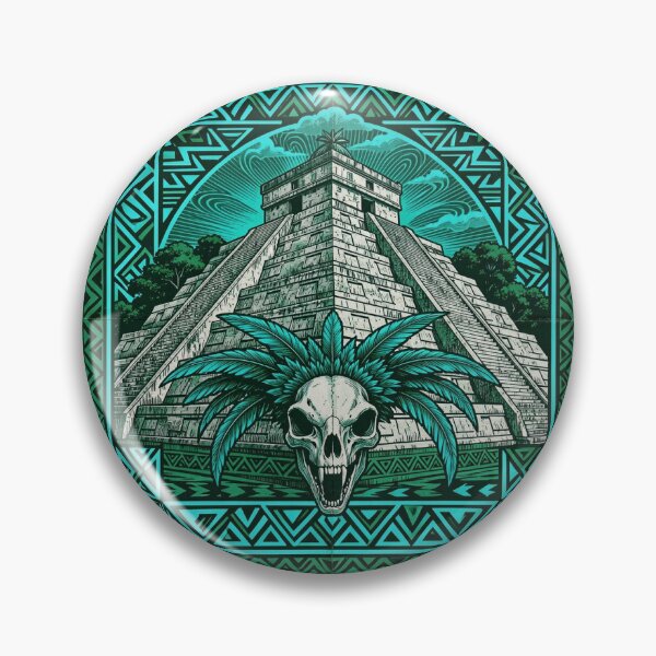 Item preview, Mesoamerican Skull Pyramid Art designed and sold by myforestfog.