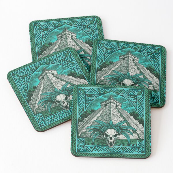 Item preview, Mesoamerican Skull Pyramid Art designed and sold by myforestfog.