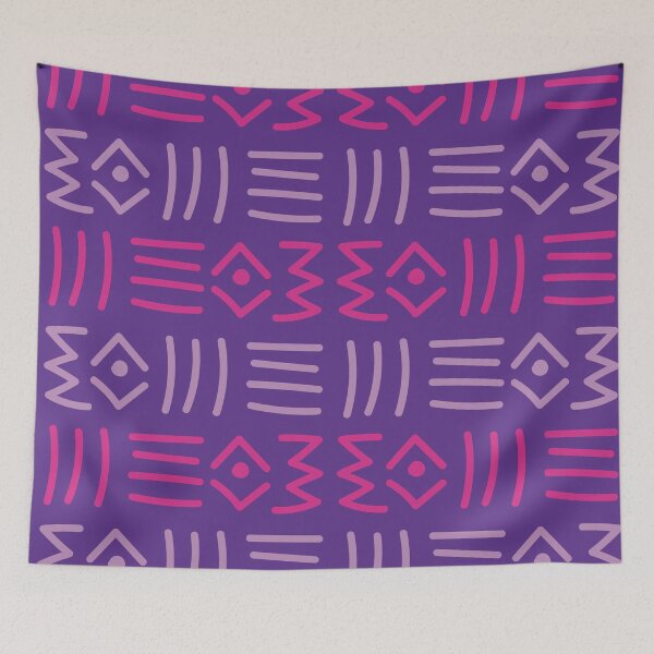 Item preview, Traditional Bogolan Pattern from Mali - Chic Ethnic Art designed and sold by Wolagno.