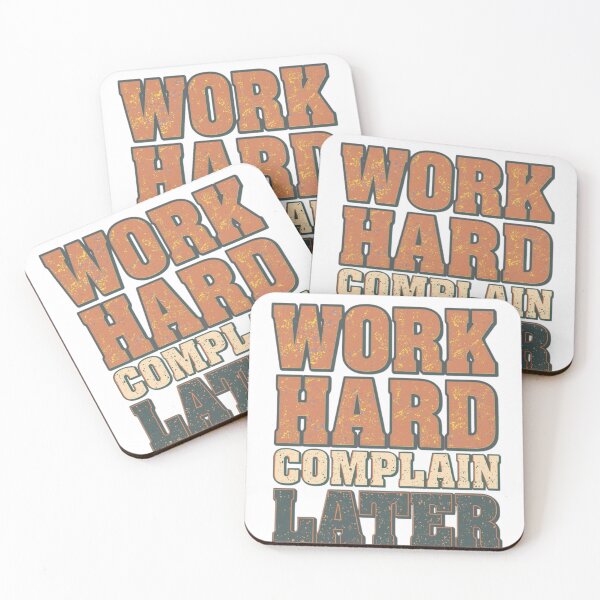 Item preview, Work Hard Complain Later Funny Motivational Quote Shirt, Hustle Mindset Typography Design designed and sold by guchieworldcollection.