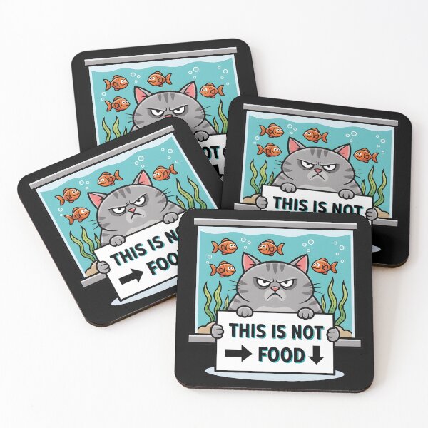 Item preview, Funny Cat Aquarium T-Shirt - This Is Not Food Grumpy Cat Fish Tank Design designed and sold by TankTherapyArt.