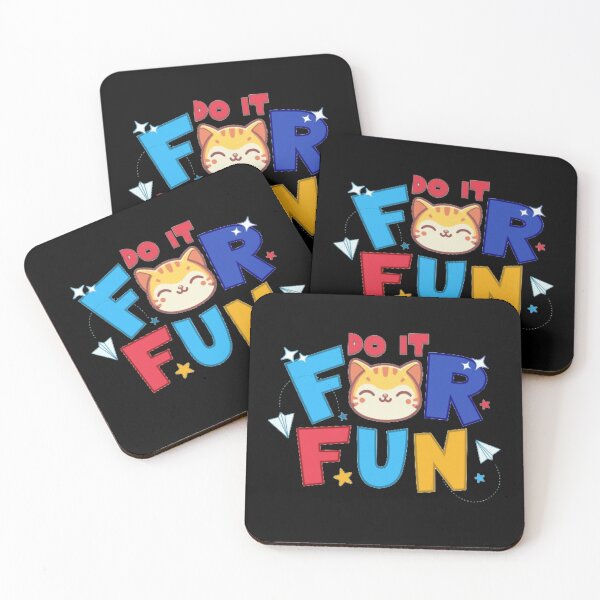 Item preview, Do It For Fun - Cute Kawaii Cat & Colorful Typography designed and sold by GenZFashion000.