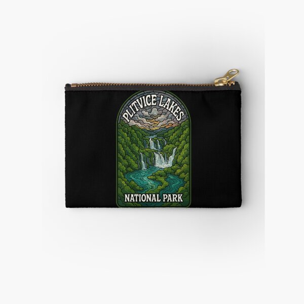 Item preview, Plitvice Lakes National Park Croatia Stained Glass Travel designed and sold by TomFrontierArt.