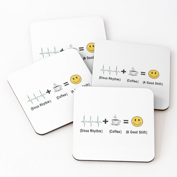 Item preview, Nurse Equation Sinus Rhythm Coffee - Funny Cardiac Nurse Art designed and sold by CrewGifted.