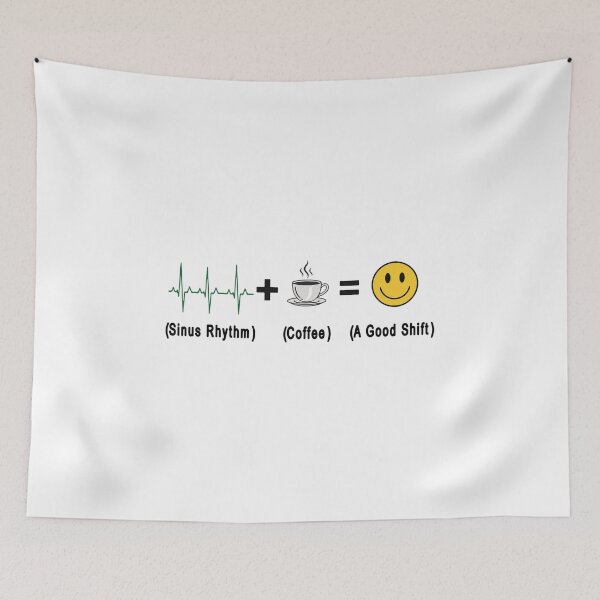 Item preview, Nurse Equation Sinus Rhythm Coffee - Funny Cardiac Nurse Art designed and sold by CrewGifted.