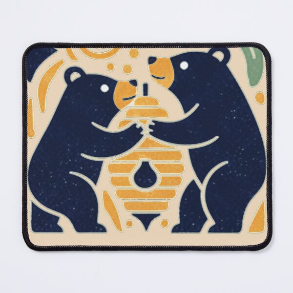 Item preview, cute bear friends geometric art designed and sold by Mudikeys.