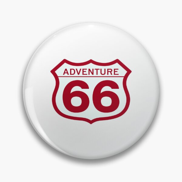 Item preview, Adventure 66 Retro Road Trip Badge – Vintage Highway Travel Sign for Wanderers & Free Spirits designed and sold by Bright Nest Studio.