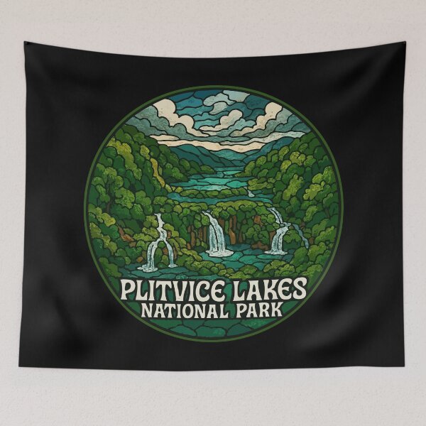 Item preview, Plitvice Lakes National Park Stained Glass Art designed and sold by TomFrontierArt.
