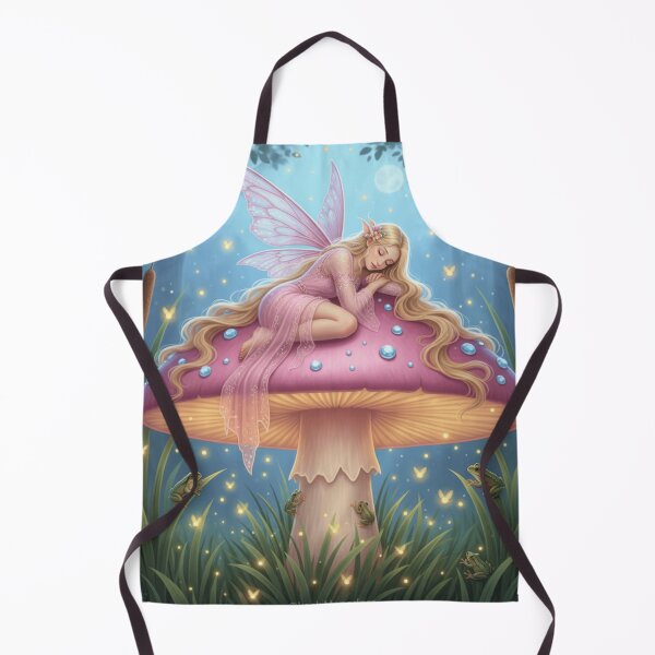 Item preview, Hermosa hada durmiendo sobre un hongo rosa designed and sold by Fairy's and Dragons .