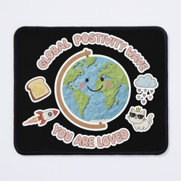 Item preview, Global Positivity Wave Cute Earth Illustration designed and sold by Modavedrake.