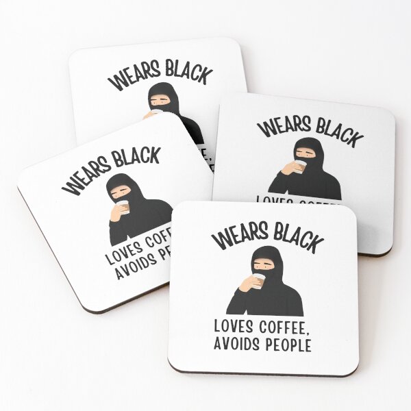 Item preview, Wears Black Drinks Coffee Avoids People, Black Humor  designed and sold by sz0g0.