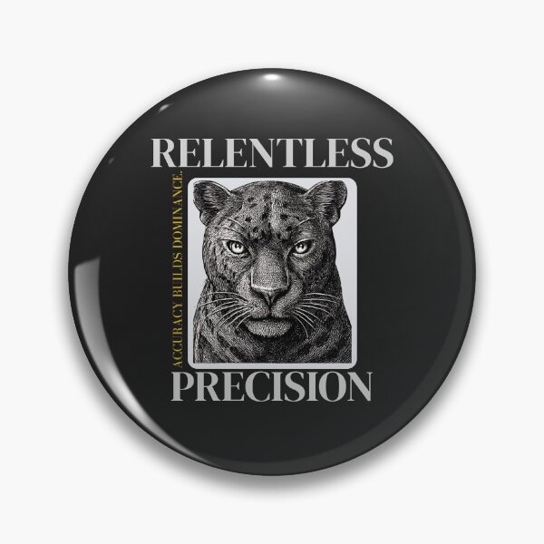 Item preview, Relentless Precision Panther – Minimal Luxury Motivational Black Tee Design designed and sold by AdicretorDesign.