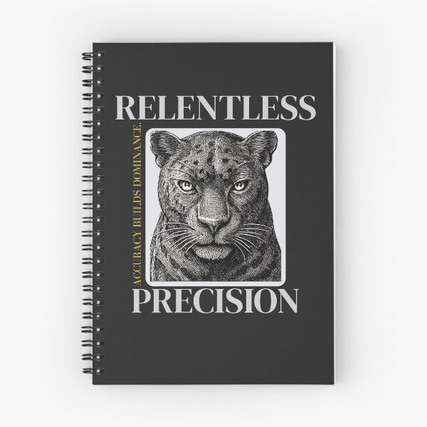 Item preview, Relentless Precision Panther – Minimal Luxury Motivational Black Tee Design designed and sold by AdicretorDesign.