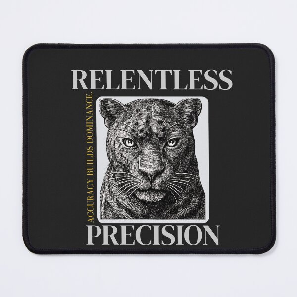 Item preview, Relentless Precision Panther – Minimal Luxury Motivational Black Tee Design designed and sold by AdicretorDesign.