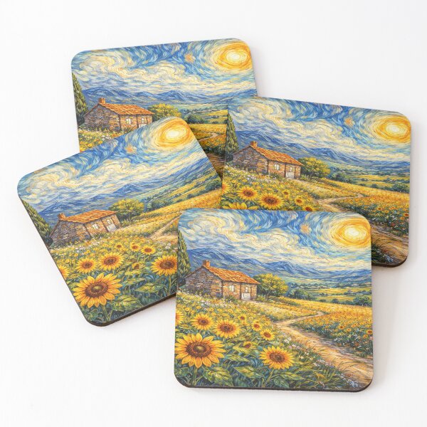 Item preview, Sunflowers Under a Swirling Sky designed and sold by SpicyWind.