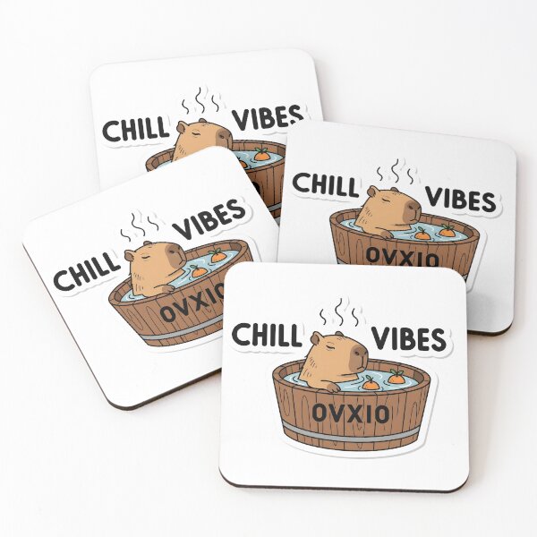 Item preview, Chill Vibes Capybara | Kawaii Onsen Spa Japanese Aesthetic designed and sold by OVXIO.