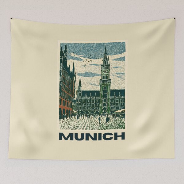 Item preview, A Travel Print of Munich - Germany designed and sold by StudioRedKoala.