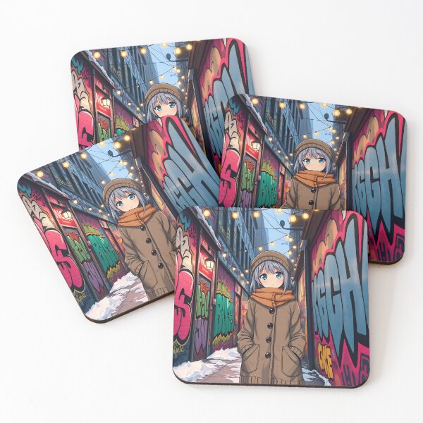 Item preview, Anime Girl in Winter Graffiti Street - Urban Art Scene designed and sold by Chibifaceneko.