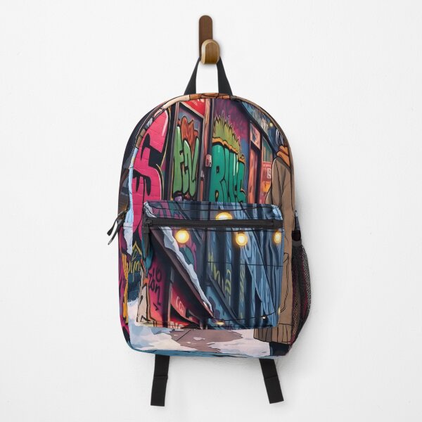 Item preview, Anime Girl in Winter Graffiti Street - Urban Art Scene designed and sold by Chibifaceneko.