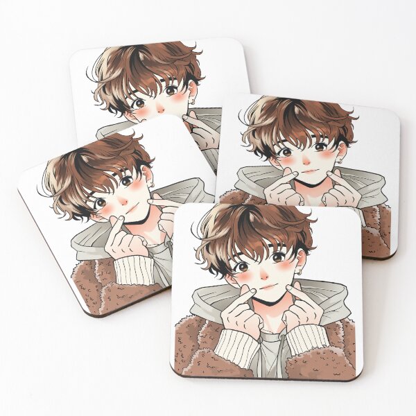 Item preview, Cute Kawaii Anime Boy Heart Sticker designed and sold by Prederico.