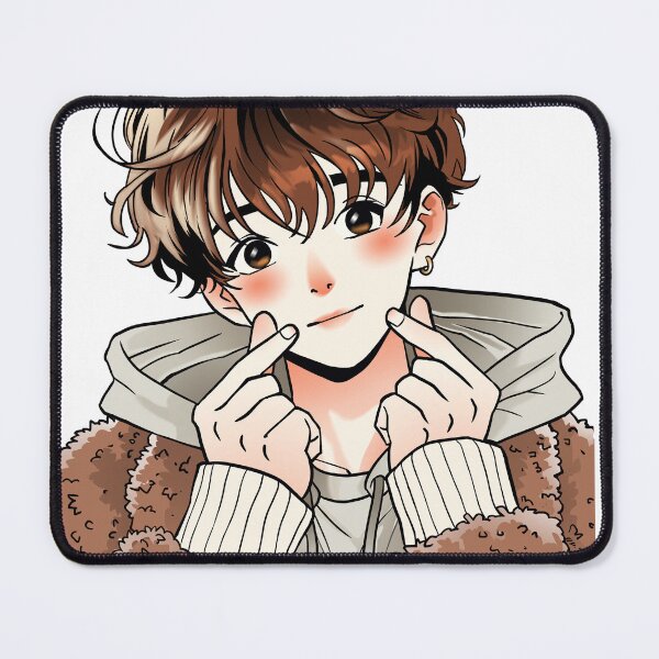 Item preview, Cute Kawaii Anime Boy Heart Sticker designed and sold by Prederico.
