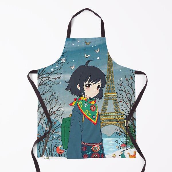 Item preview, Anime Girl at Eiffel Tower Winter - Paris France Scene designed and sold by Chibifaceneko.