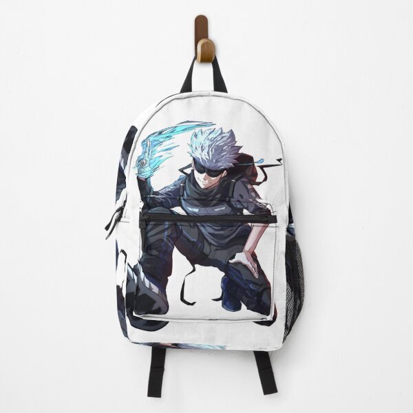 Item preview, Dynamic White‑Haired Anime Sorcerer in Combat Stance designed and sold by lamiarte.