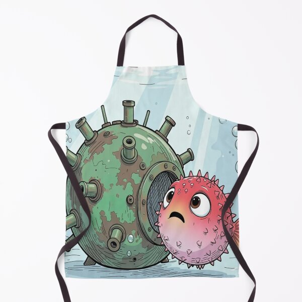 Item preview, Cute Pufferfish and Sea Mine designed and sold by Jossartist.