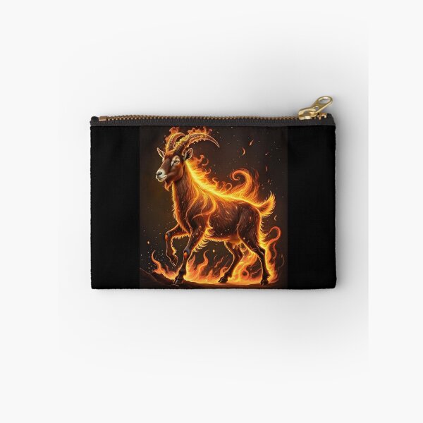 Item preview, 2027 Year of the Fire Goat, Fiery Goat,Happy New Year! fire on black background designed and sold by orthodox-icon.