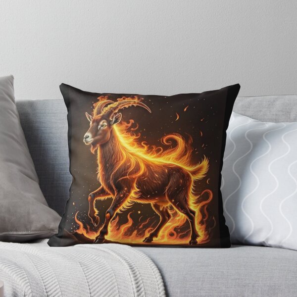 Item preview, 2027 Year of the Fire Goat, Fiery Goat,Happy New Year! fire on black background designed and sold by orthodox-icon.