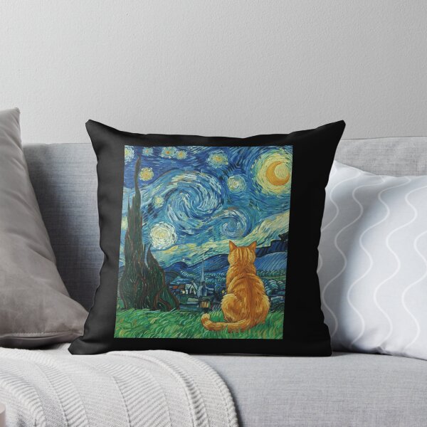 Item preview, Starry Night Orange Cat Painting I designed and sold by Lemon Pepper.