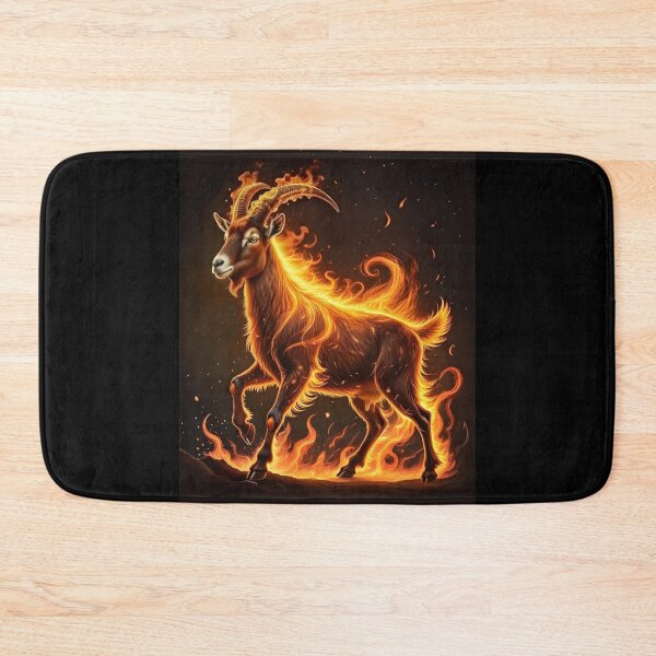 Item preview, 2027 Year of the Fire Goat, Fiery Goat,Happy New Year! fire on black background designed and sold by orthodox-icon.
