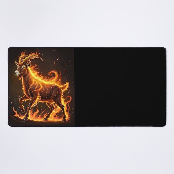 Item preview, 2027 Year of the Fire Goat, Fiery Goat,Happy New Year! fire on black background designed and sold by orthodox-icon.