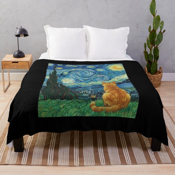 Item preview, Starry Night Orange Cat Painting I designed and sold by Lemon Pepper.