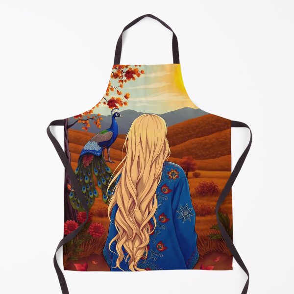 Item preview, Anime Girl Autumn Sunset Mountain - Fall Nature Scene designed and sold by Chibifaceneko.