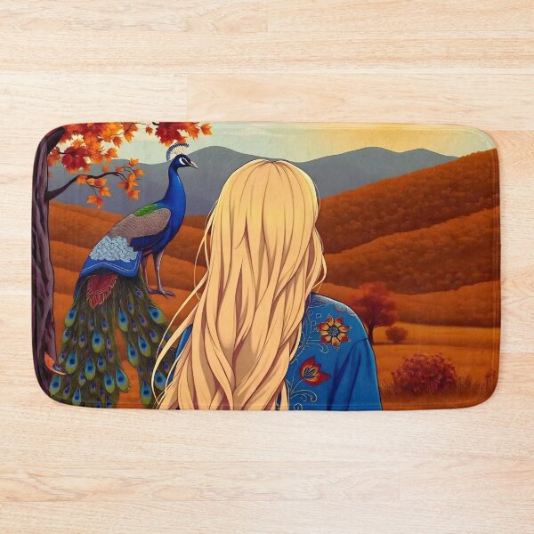Item preview, Anime Girl Autumn Sunset Mountain - Fall Nature Scene designed and sold by Chibifaceneko.