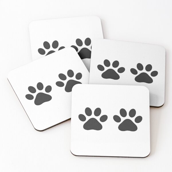 Item preview, Minimalist Black Paw Prints (Pair) designed and sold by MountainD.