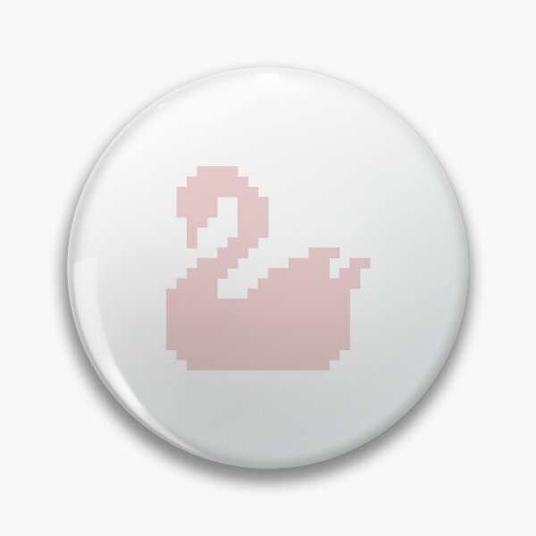 Item preview, pink pixel swan designed and sold by sweetb3rry.