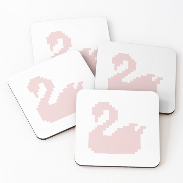 Item preview, pink pixel swan designed and sold by sweetb3rry.
