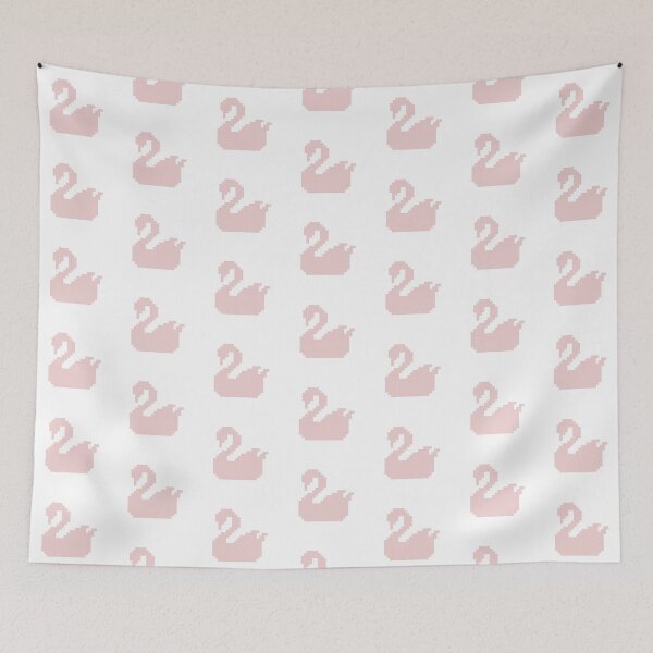 Item preview, pink pixel swan designed and sold by sweetb3rry.