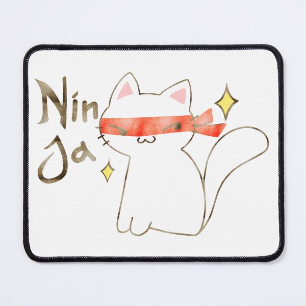 Item preview, Kawaii Ninja Cat Tee | Cute Anime Ninja Kitty with Bandana designed and sold by Louise Nilsson.