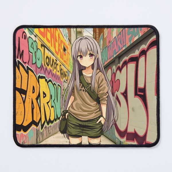 Item preview, Anime Character in Colorful Graffiti Street - Urban Art designed and sold by Chibifaceneko.