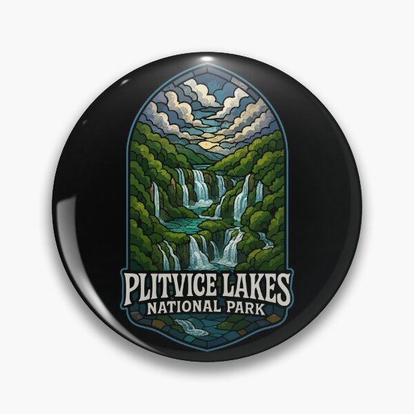 Item preview, Plitvice Lakes National Park Croatia Stained Glass designed and sold by TomFrontierArt.