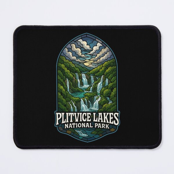 Item preview, Plitvice Lakes National Park Croatia Stained Glass designed and sold by TomFrontierArt.