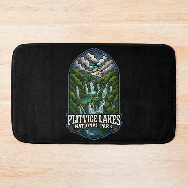 Item preview, Plitvice Lakes National Park Croatia Stained Glass designed and sold by TomFrontierArt.