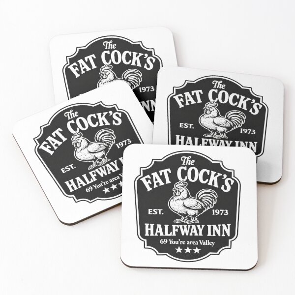 Item preview, Vintage Pub Sign Parody - The Fat Cock’s Halfway Inn - Retro Rooster Wall Art designed and sold by TheNyneShop.