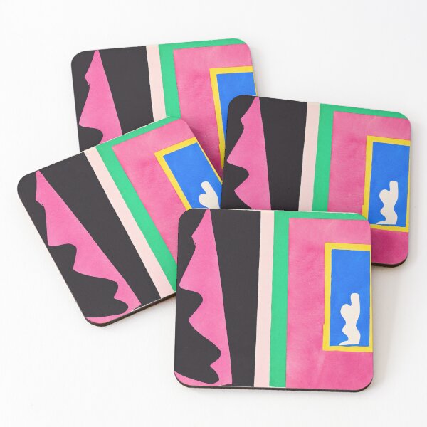 Aperçu de l'œuvre Le Destin d'Henri Matisse : Affiche moderne abstraite représentant une figure et une fenêtre créée et vendue par artofuniverse.