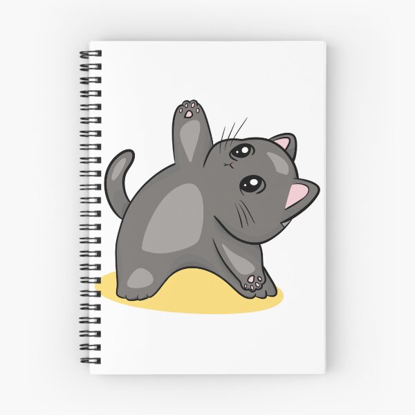 Item preview, Cute Kawaii Black Cat Doing Yoga - Adorable Kitty Stretching on Yellow Mat designed and sold by LYAN-STORE.