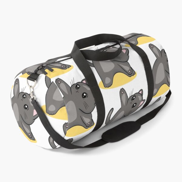 Item preview, Cute Kawaii Black Cat Doing Yoga - Adorable Kitty Stretching on Yellow Mat designed and sold by LYAN-STORE.